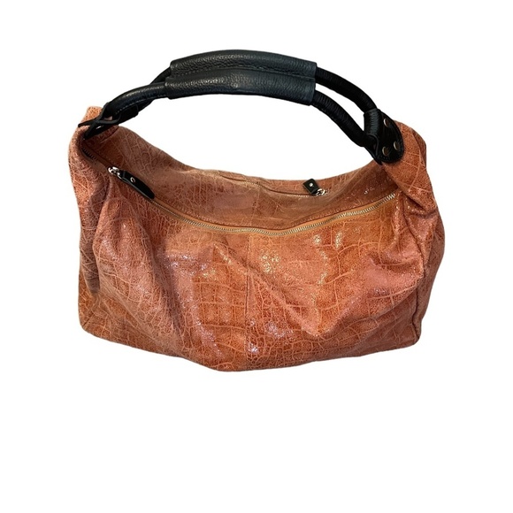 Lola Bernard Moderna Rust Croc Embossed Leather Purse - Picture 2 of 11